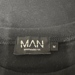 Black MAN T-Shirt with Skull Art